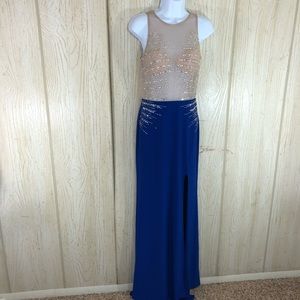 Blondie Nites Illusion A-Line Gown Size 7